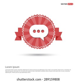 Speech bubbles icon - Chat icon - abstract logo type icon - Retro vintage badge and label red background. Vector illustration