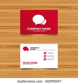 Speech bubbles icon. Chat or blogging sign.