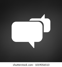 Speech Bubbles Icon, chat concept, black background.