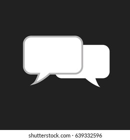 Speech bubbles Icon. Chat icon. Flat design. Vector illustration.