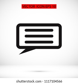 Speech Bubbles Icon. Chat pictogram icon stock vector illustration