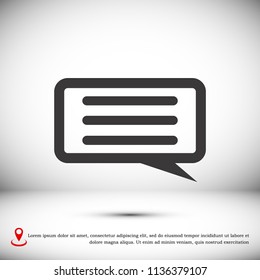 Speech Bubbles Icon. Chat pictogram icon stock vector illustration
