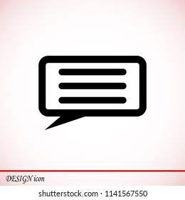 Speech Bubbles Icon. Chat pictogram icon stock vector illustration