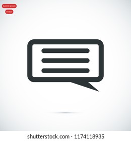 Speech Bubbles Icon. Chat pictogram icon stock vector illustration