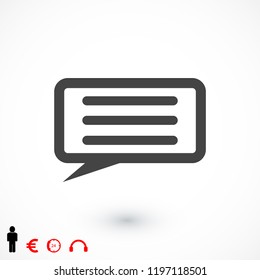 Speech Bubbles Icon. Chat pictogram icon stock vector illustration