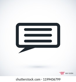 Speech Bubbles Icon. Chat pictogram icon stock vector illustration