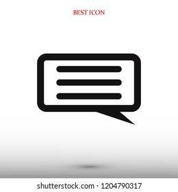Speech Bubbles Icon. Chat pictogram icon stock vector illustration