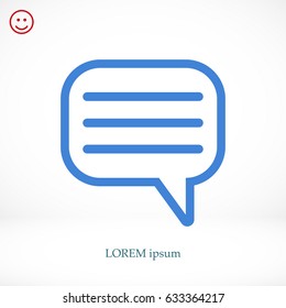 Speech Bubbles Icon. Chat pictogram icon stock vector illustration