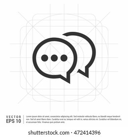 Speech Bubbles Icon. Chat pictograph icon, Vector illustration. Flat design style
