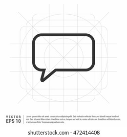 Speech Bubbles Icon. Chat pictograph icon, Vector illustration. Flat design style