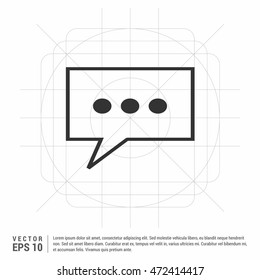 Speech Bubbles Icon. Chat pictograph icon, Vector illustration. Flat design style