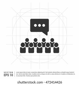 Speech Bubbles Icon. Chat pictograph icon, Vector illustration. Flat design style