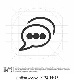 Speech Bubbles Icon. Chat pictograph icon, Vector illustration. Flat design style