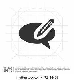 Speech Bubbles Icon. Chat pictograph icon, Vector illustration. Flat design style