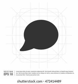 Speech Bubbles Icon. Chat pictograph icon, Vector illustration. Flat design style