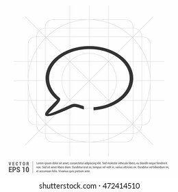 Speech Bubbles Icon. Chat pictograph icon, Vector illustration. Flat design style