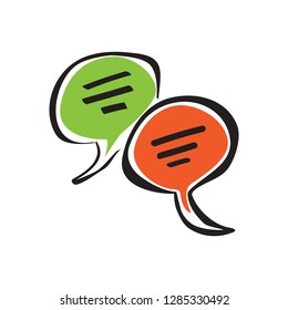 Speech bubbles Icon. communication and social media concept