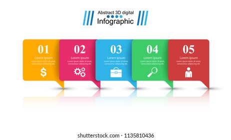 Speech bubbles icon. Dialog box info. Abstract infographic
