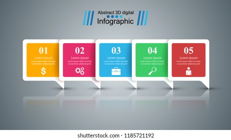 Speech bubbles icon. Dialog box info. Abstract infographic