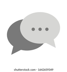 speech bubbles icon with dots isolated on white background. vector illustration 