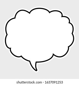Speech bubbles icon flat icon.