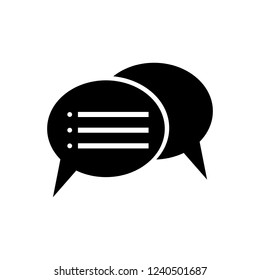 Speech bubbles Icon, flat design style
