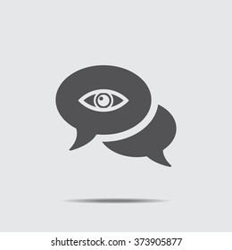 Speech bubbles Icon flat design