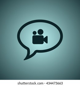 Speech bubbles Icon, flat design style
