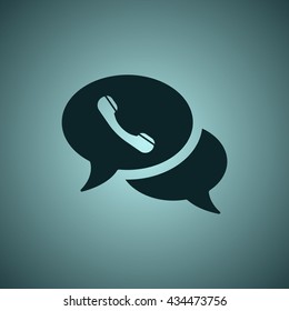 Speech bubbles Icon, flat design style