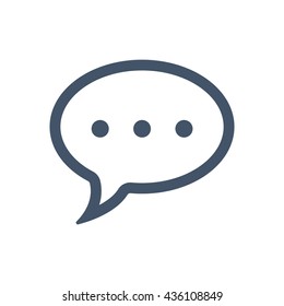 Speech bubbles Icon, flat design style