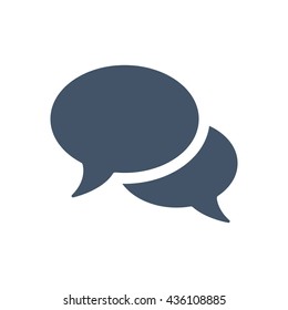 Speech bubbles Icon, flat design style