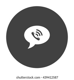 Speech bubbles Icon, flat design style