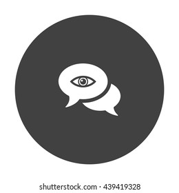 Speech bubbles Icon, flat design style