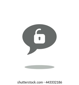 Speech bubbles Icon, flat design style