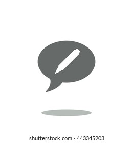 Speech bubbles Icon, flat design style