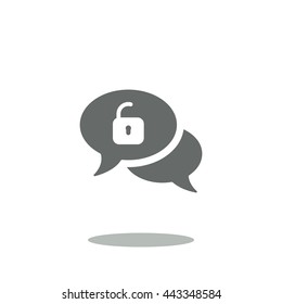 Speech bubbles Icon, flat design style