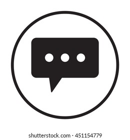 Speech bubbles  icon. Flat design.