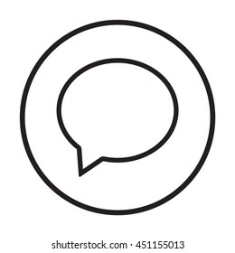 Speech bubbles  icon Flat design..