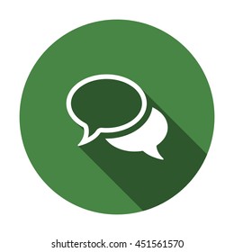 Speech bubbles Icon, flat design style
