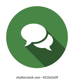 Speech bubbles Icon, flat design style