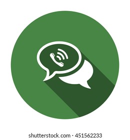 Speech bubbles Icon, flat design style
