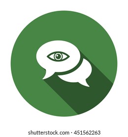 Speech bubbles Icon, flat design style