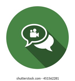 Speech bubbles Icon, flat design style