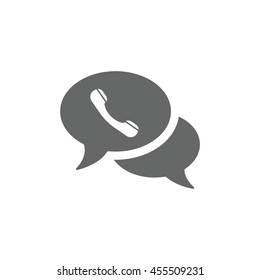 Speech bubbles Icon, flat design style