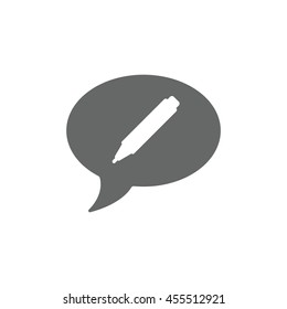 Speech bubbles Icon, flat design style