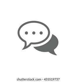 Speech bubbles Icon, flat design style