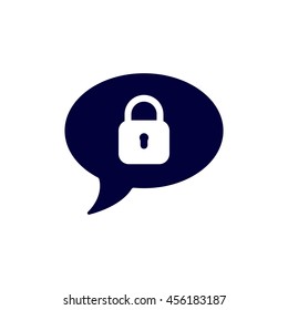 Speech bubbles Icon, flat design style