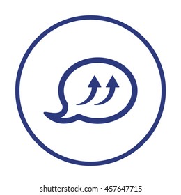 Speech bubbles  icon. Flat design.
