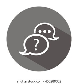 Speech bubbles  icon. Flat design.