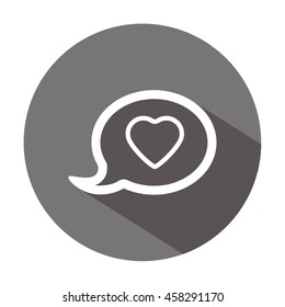 Speech bubbles  icon. Flat design.